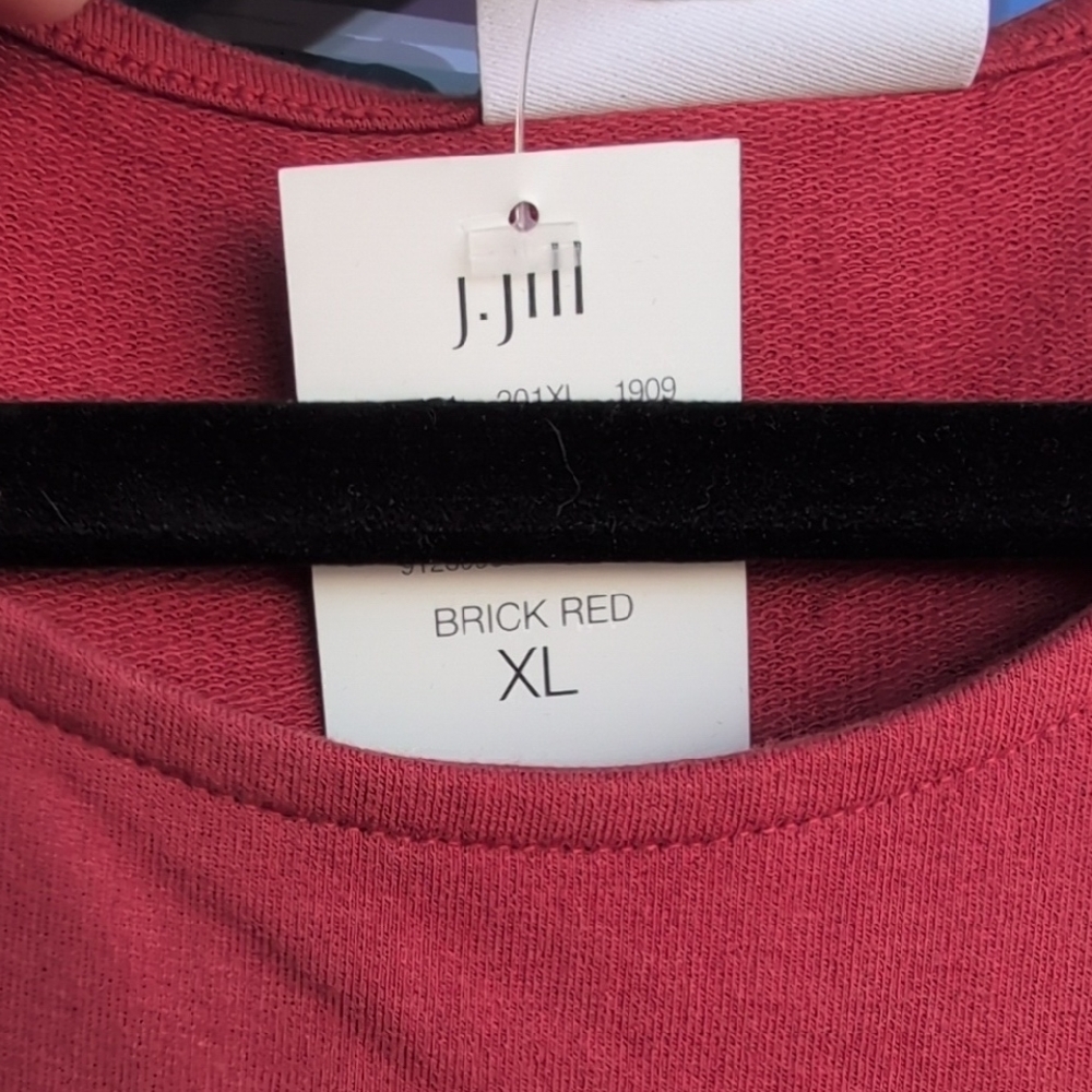 J. Jill Long Sleeve Dress in Coral of - Picture 3 of 8